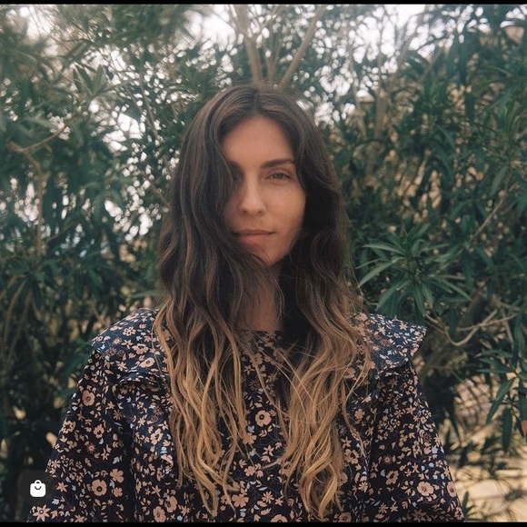 Christy Dawn Beau Maxi Dress Navy Anemone Vine NWT - Picture 3 of 4